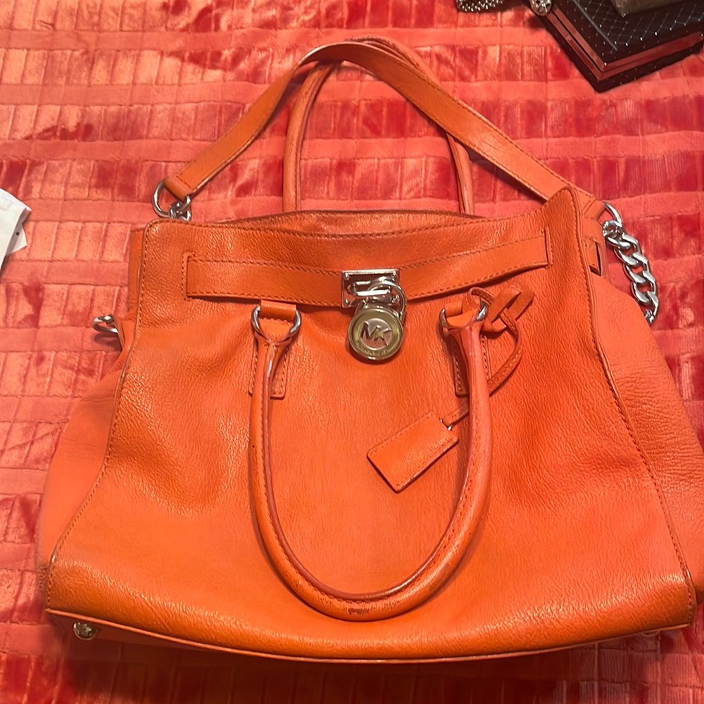 Orange Michael Kors oversized handbag